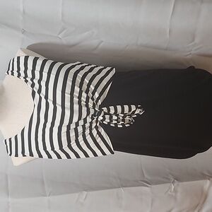 Pinkblush Black and White Halter Midi Sundress